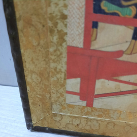 Картина художника Тоёхара Кунитика, ткань, раскрашенная вручную. Полотно 30х33.. Картинка 17